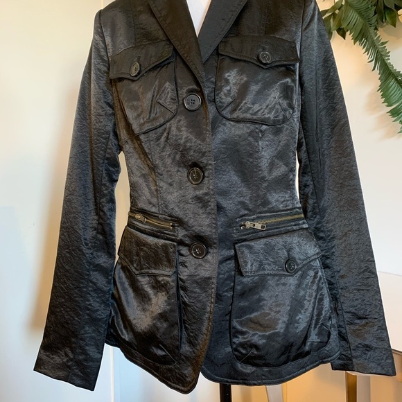 - Andrea Jovine Stunning Zip/Button Pocket Jacket - Picture 3 of 6